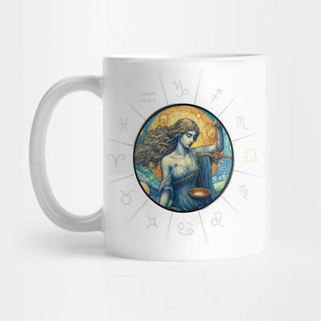 ZODIAC Libra - Astrological LIBRA - LIBRA - ZODIAC sign - Van Gogh style - 5 by ArtProjectShop